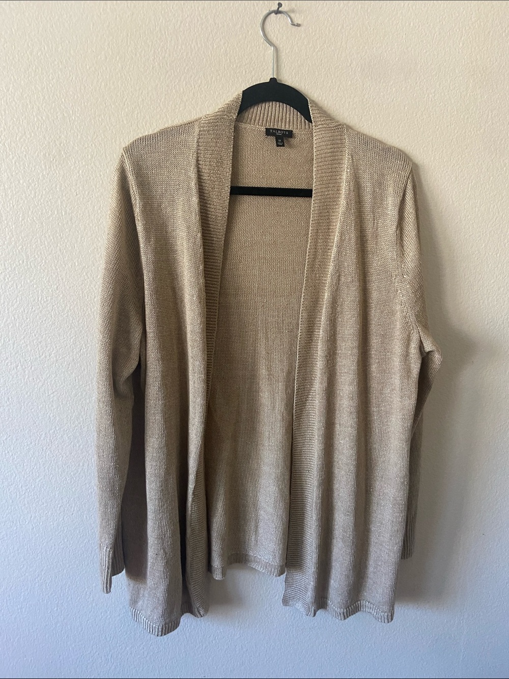 Talbots 100% Linen Open Cardigan